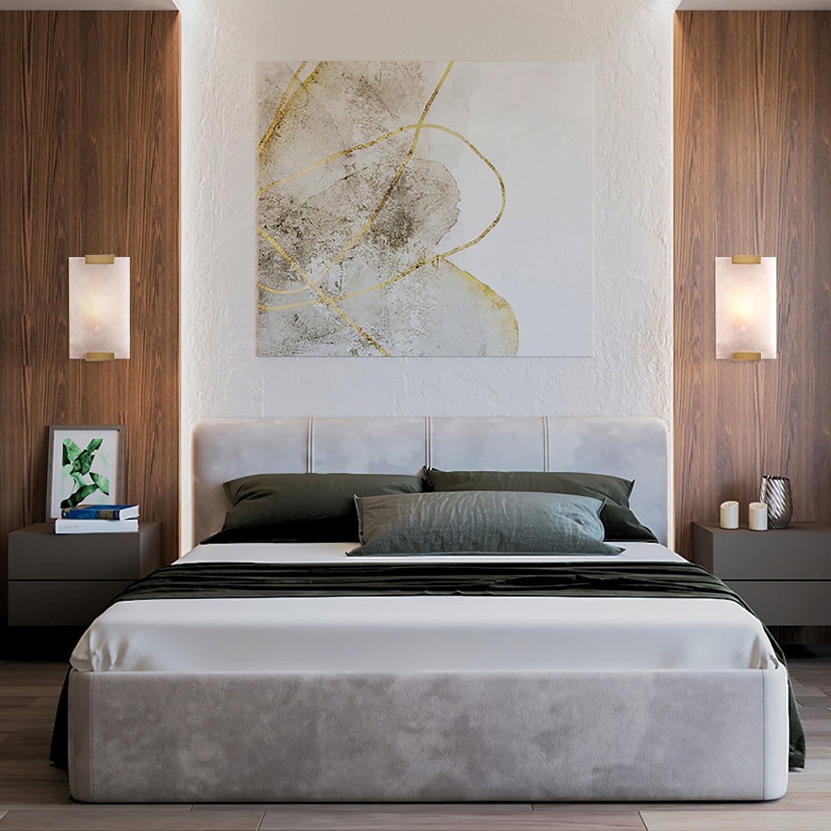 Velen aplique de pared alabastro Panel resplandor