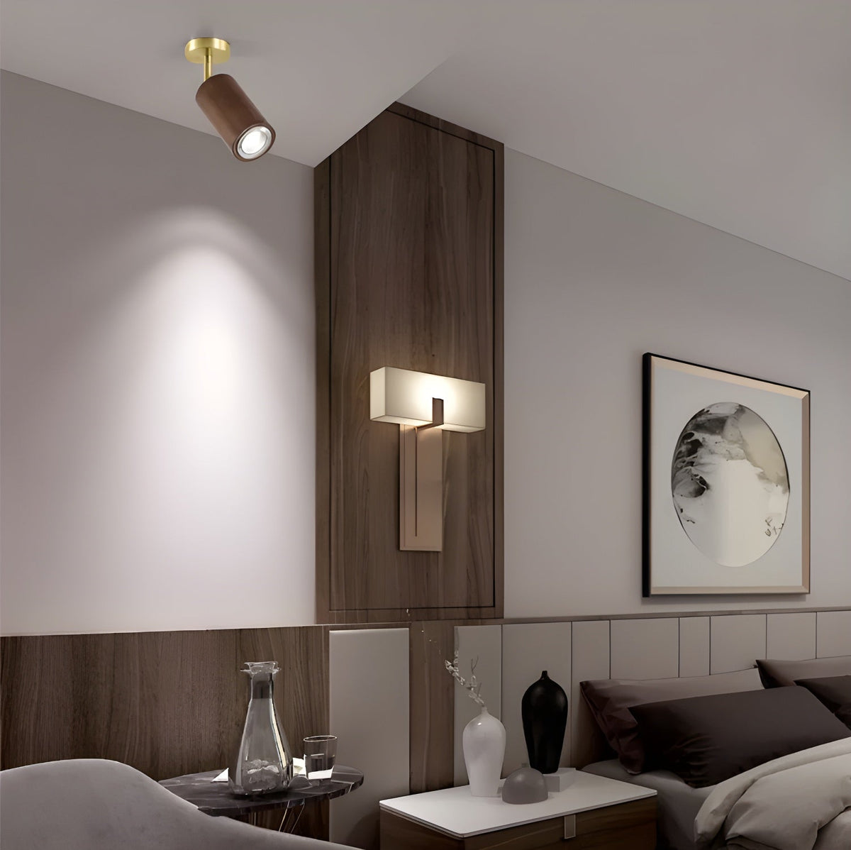Usolila lámpara de techo moderna minimalista de madera