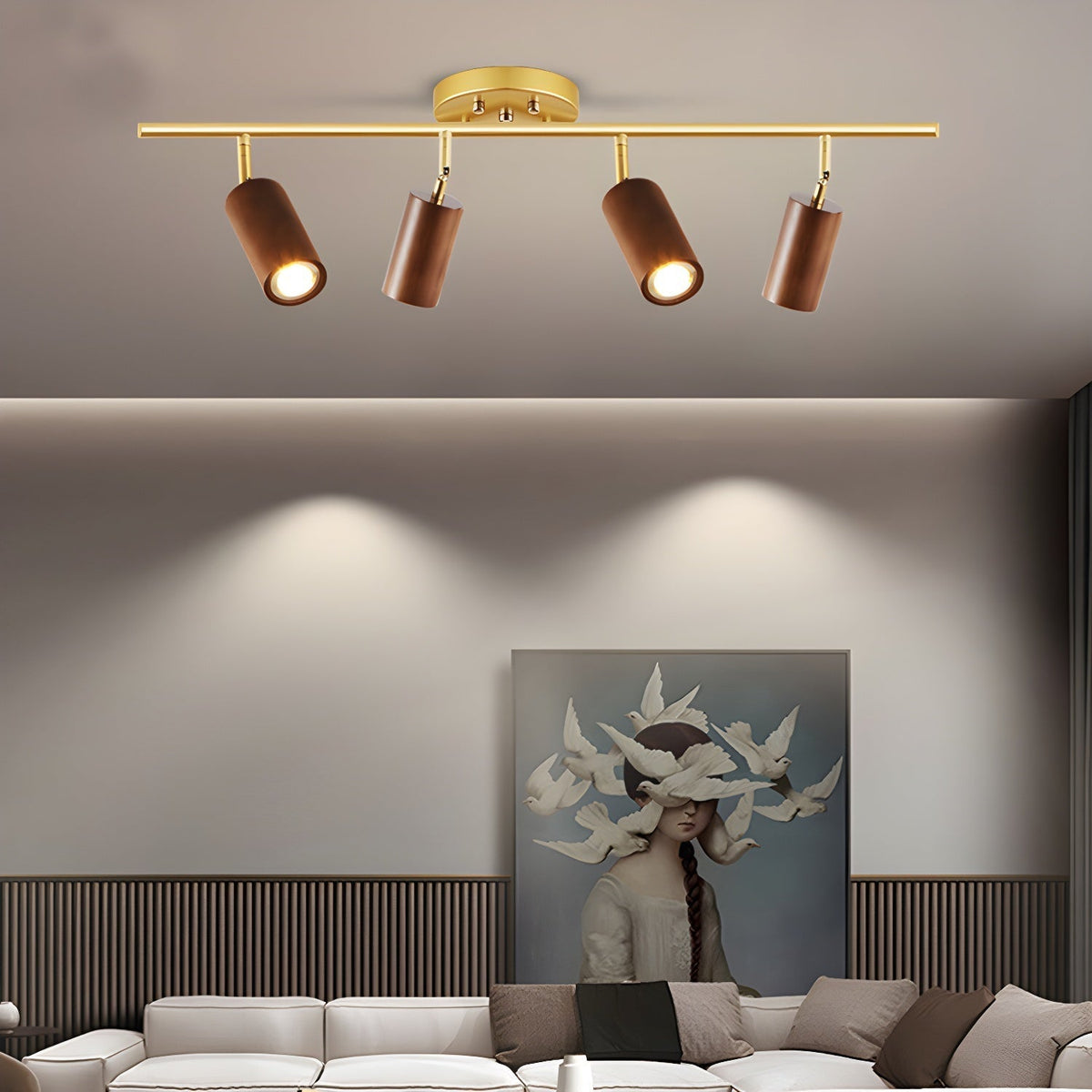 Usolila lámpara de techo moderna minimalista de madera