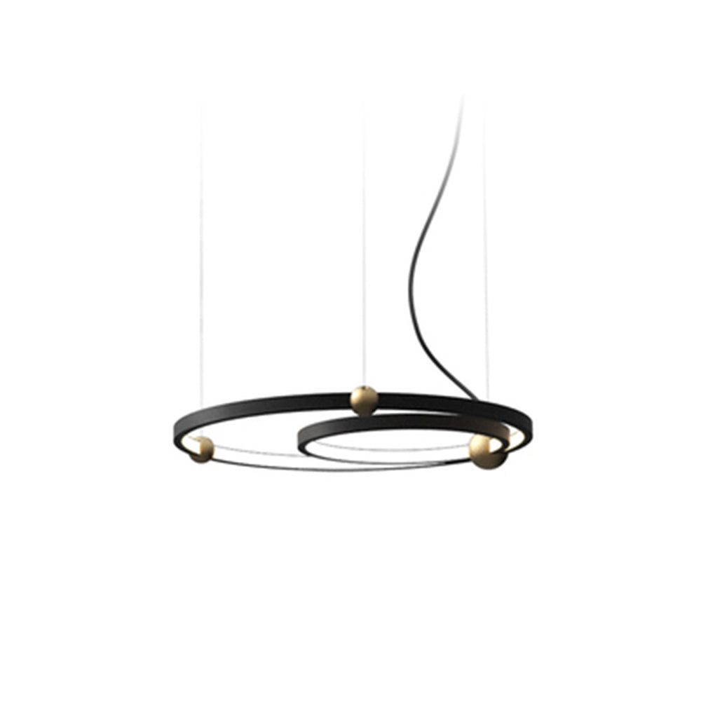 Arisha Minimalista Metal Anular Lámpara Colgante Negra
