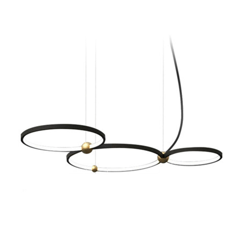 Arisha Minimalista Metal Anular Lámpara Colgante Negra