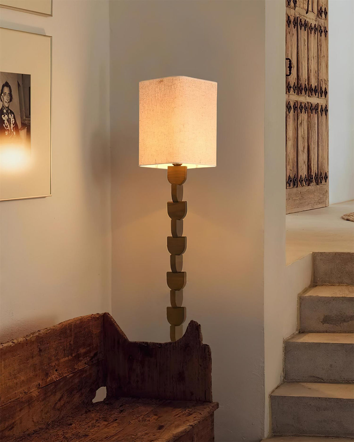 Rinoreria lámpara de pie de madera