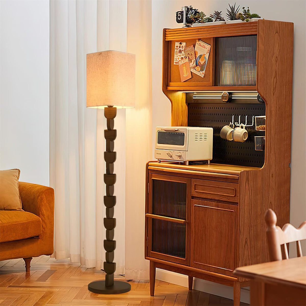 Rinoreria lámpara de pie de madera