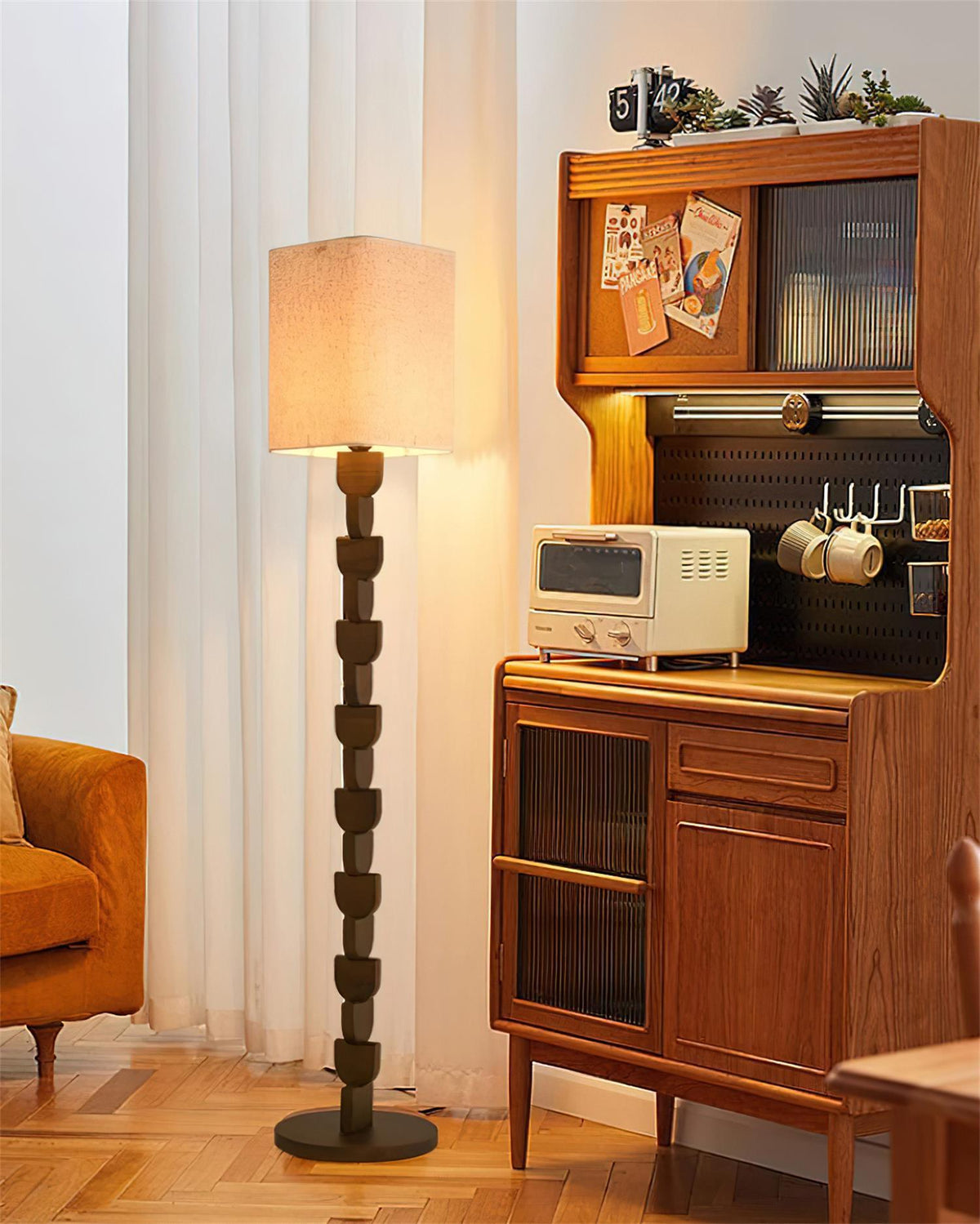 Rinoreria lámpara de pie de madera