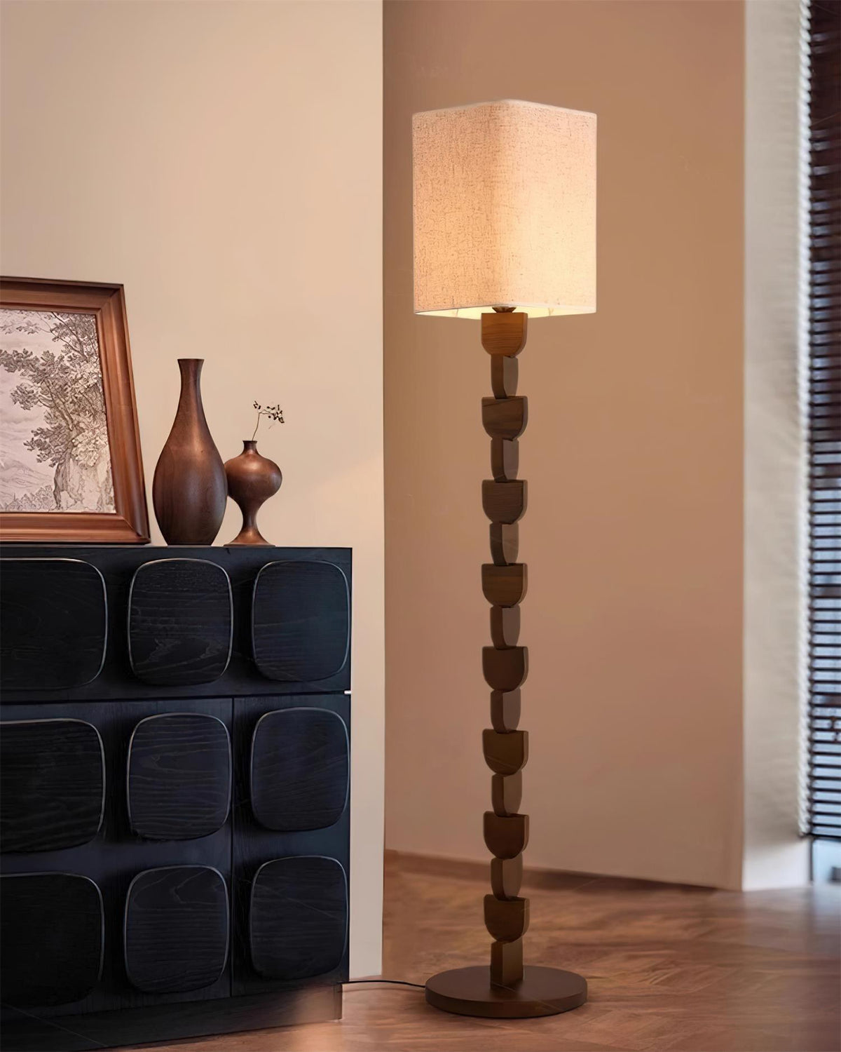 Rinoreria lámpara de pie de madera
