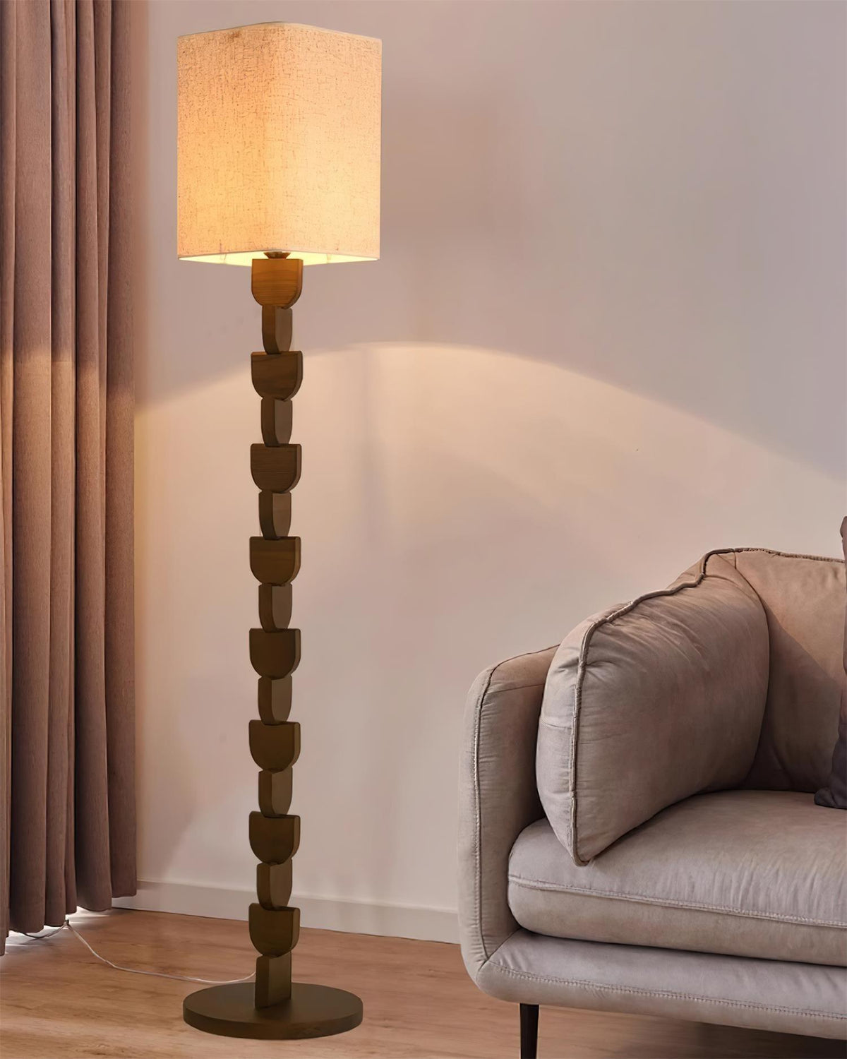 Rinoreria lámpara de pie de madera