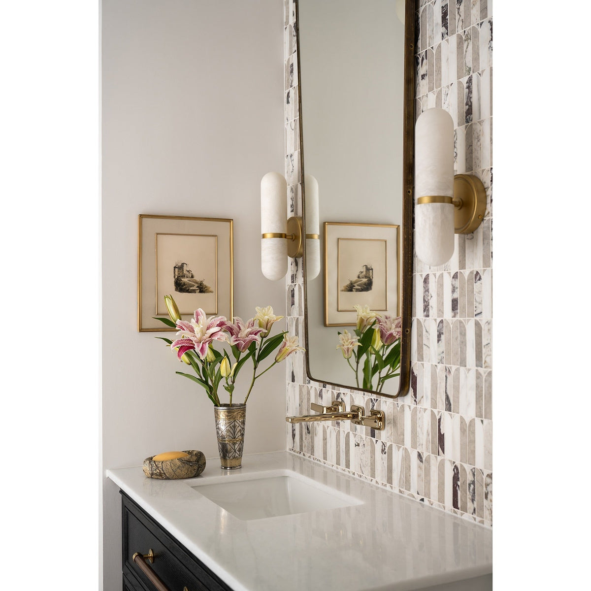 Salon aplique de pared alabastro