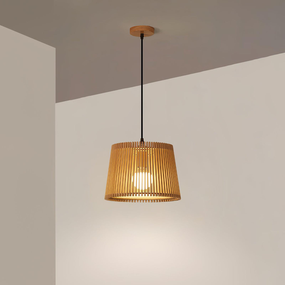 Clou lámpara colgante de madera estilo