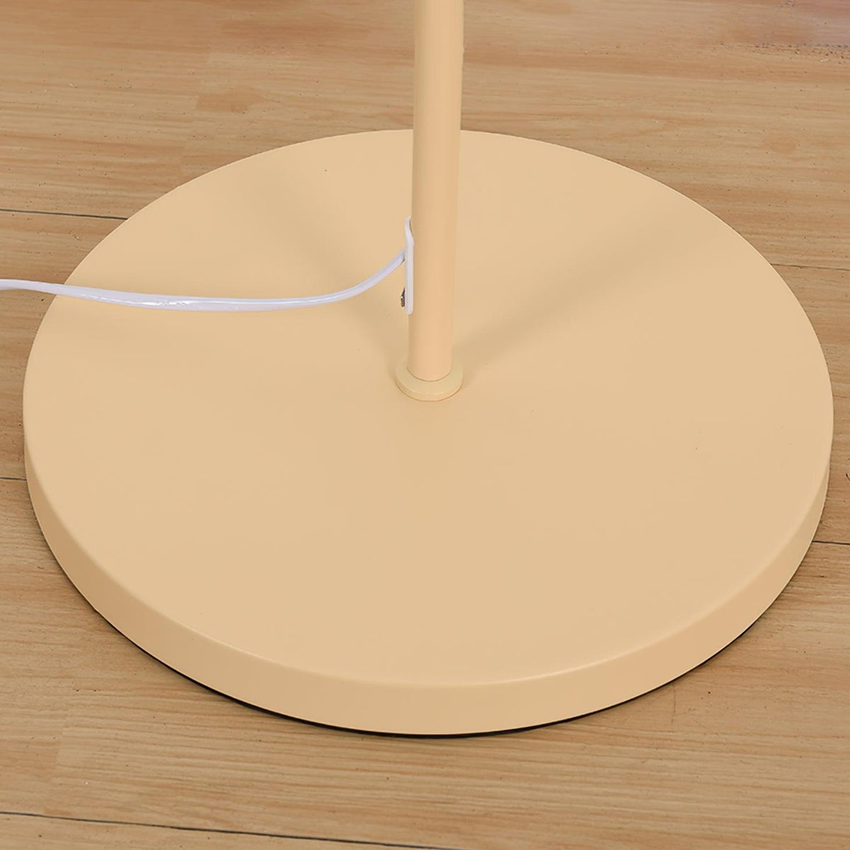 Mytalil lámpara de pie moderna con pantalla de tejido curva