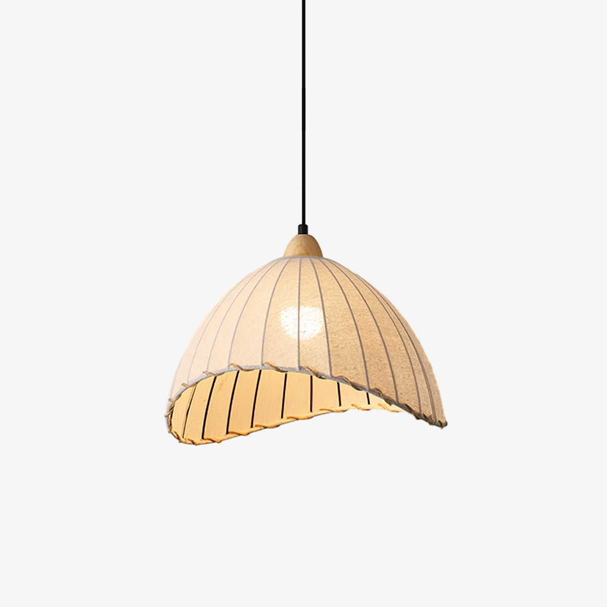 Lámpara colgante minimalista de madera Shell