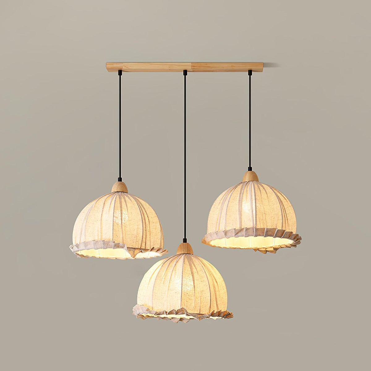 Lámpara colgante minimalista de madera Shell