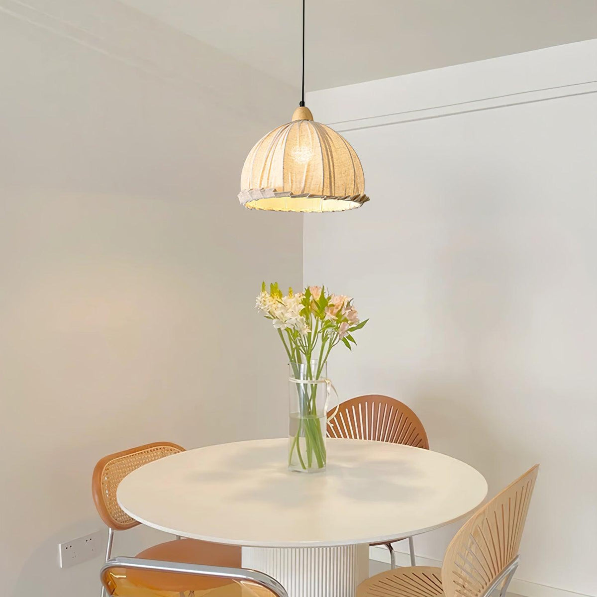Lámpara colgante minimalista de madera Shell