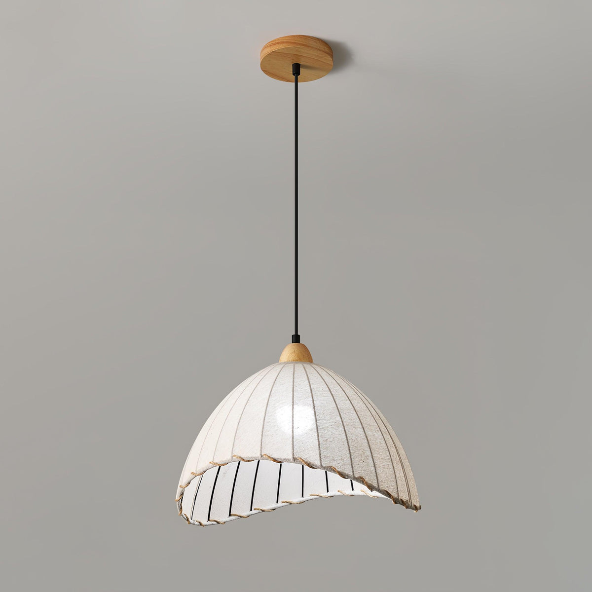 Lámpara colgante minimalista de madera Shell