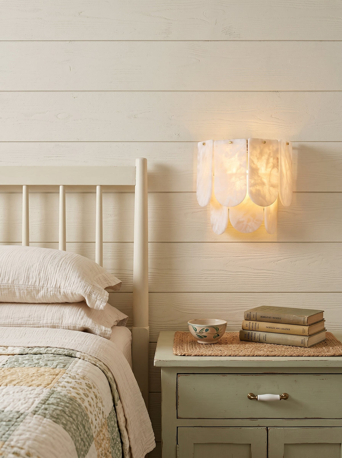 Ormondcombe Aplique de pared con placas de alabastro
