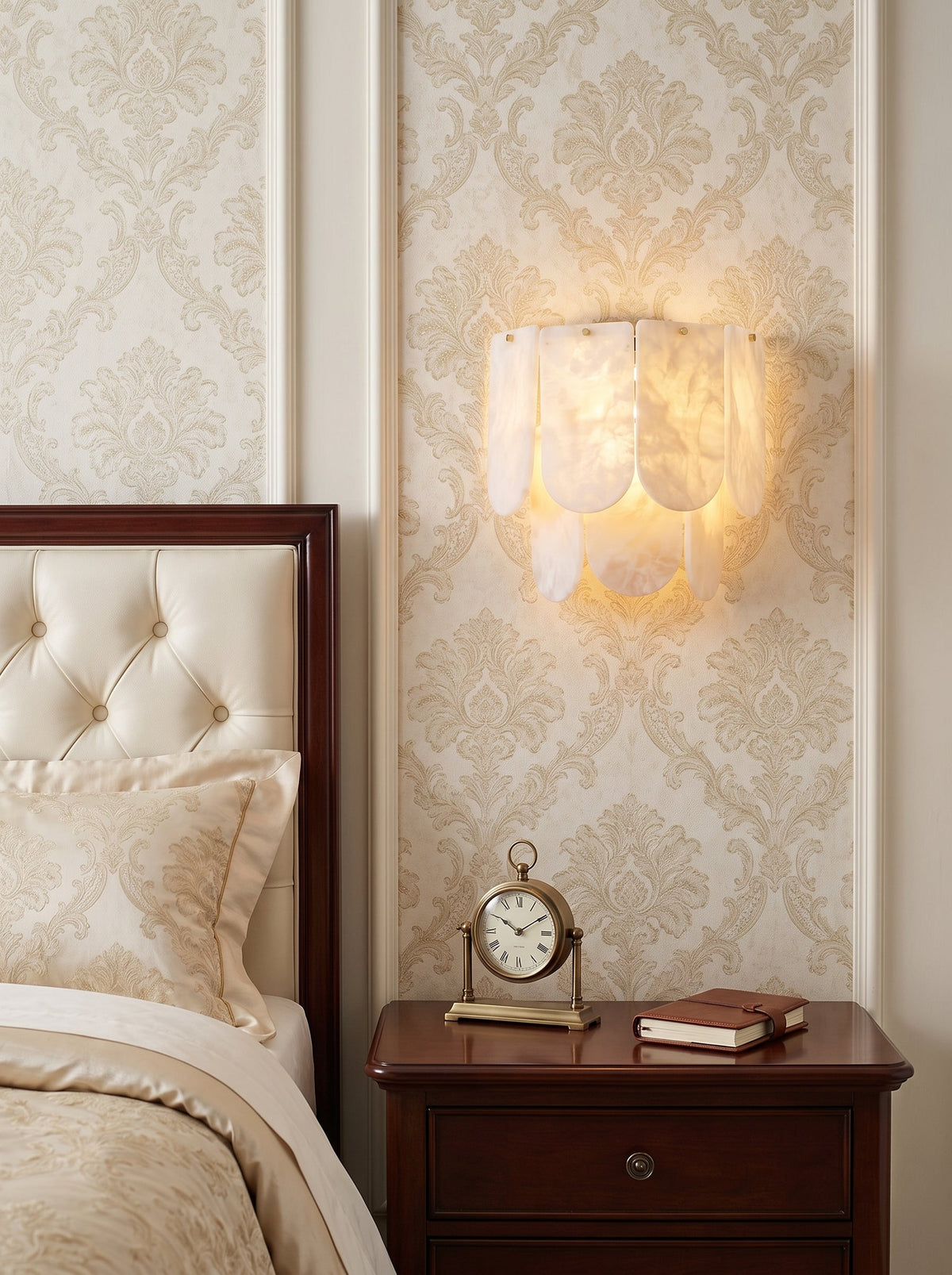 Ormondcombe Aplique de pared con placas de alabastro