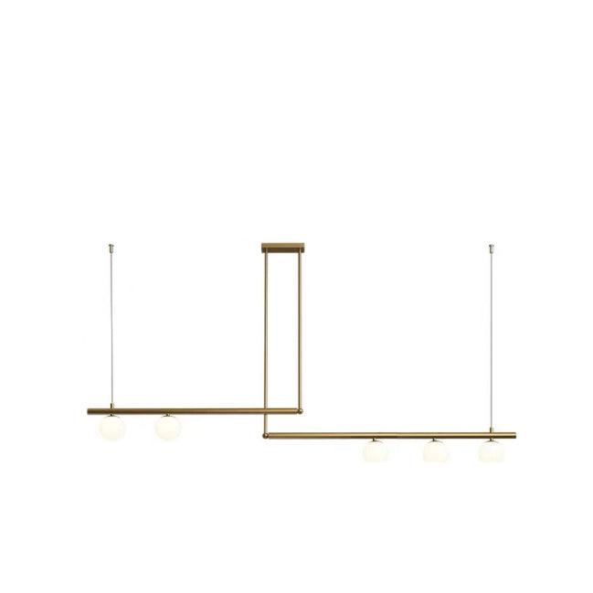 Estix lámpara colgante latón lineal satélite minimalista