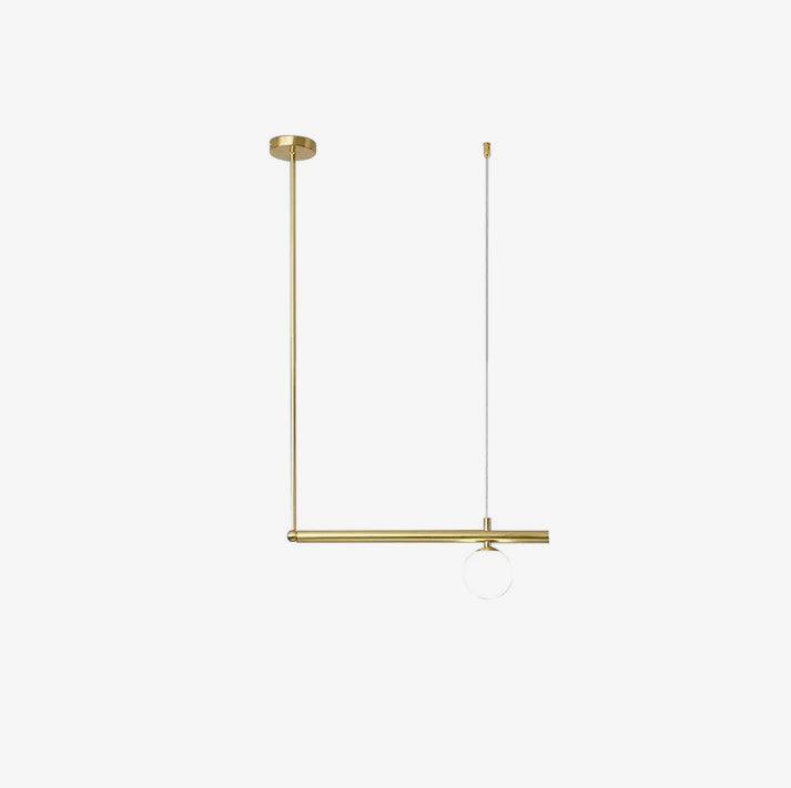 Estix lámpara colgante latón lineal satélite minimalista