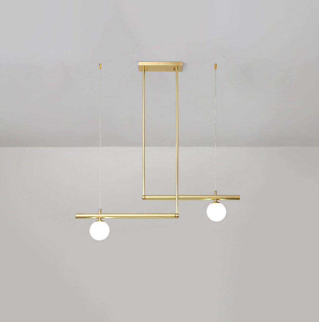 Estix lámpara colgante latón lineal satélite minimalista