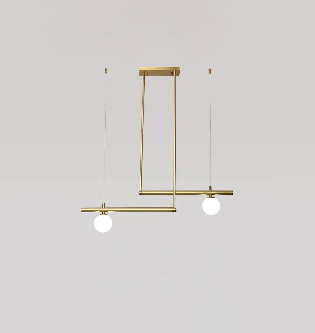 Estix lámpara colgante latón lineal satélite minimalista