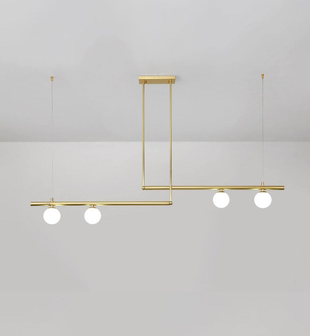 Estix lámpara colgante latón lineal satélite minimalista