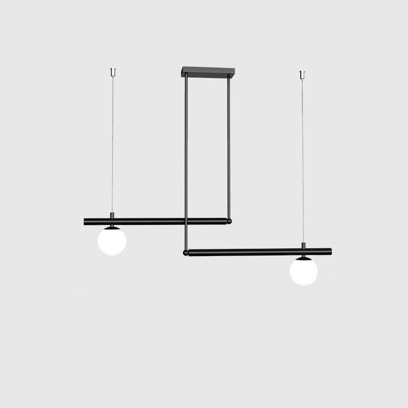 Estix lámpara colgante latón lineal satélite minimalista