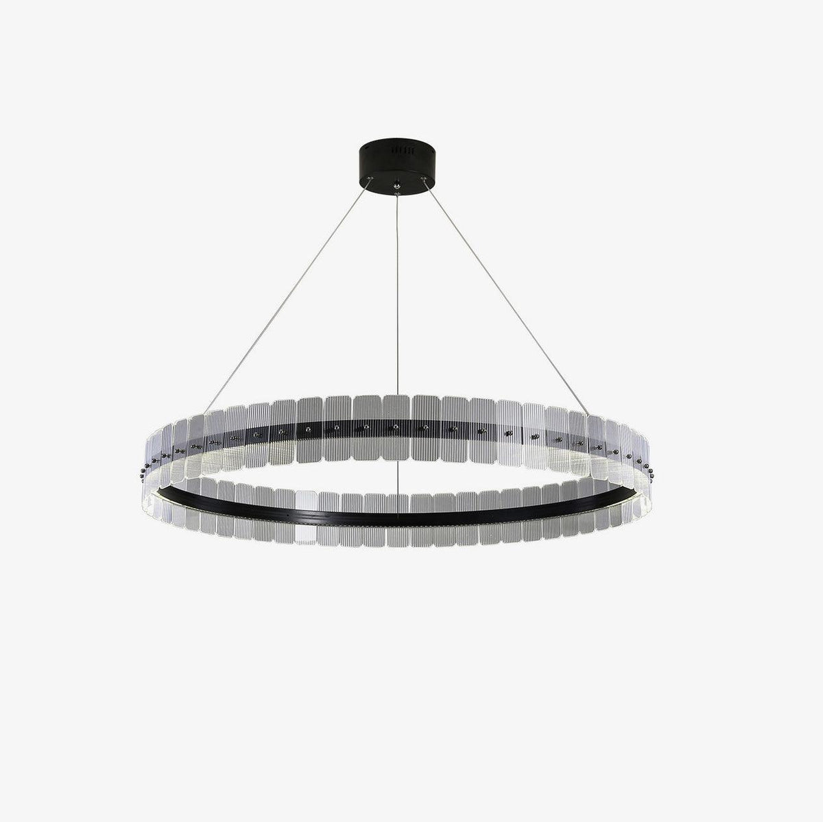 Kynell lámpara de araña Saturno LED con bloques de acrílico
