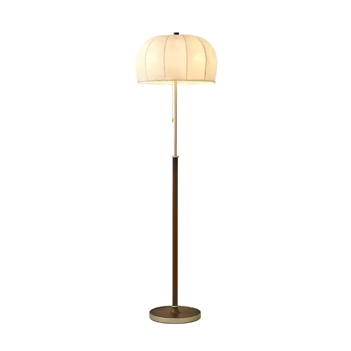 Cularo lámpara de pie de tejido y madera
