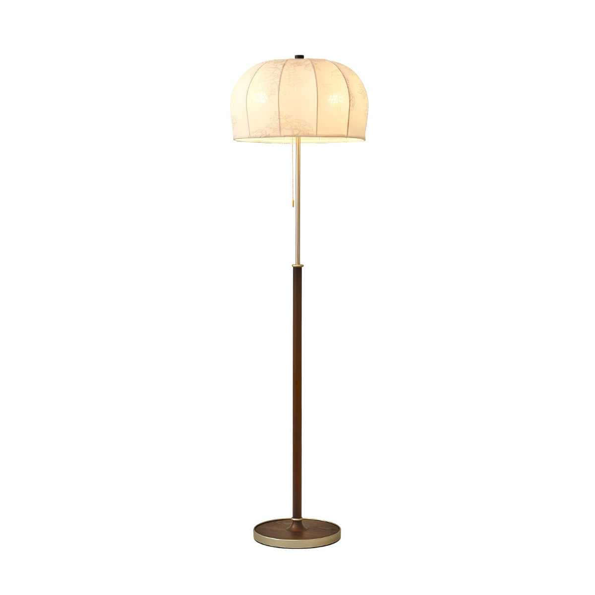 Cularo lámpara de pie de tejido y madera