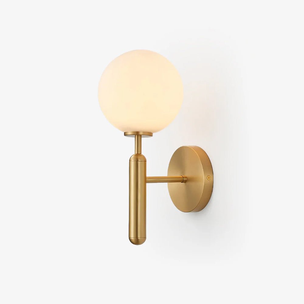Ilirila aplique de pared moderno minimalista de latón y vidrio