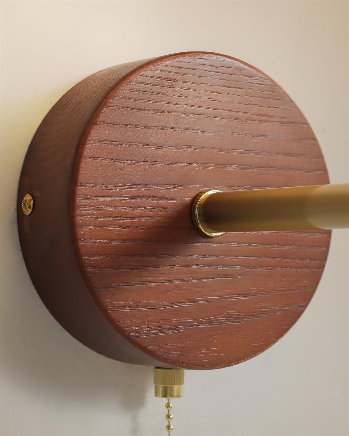 Aplique de pared de madera nogal