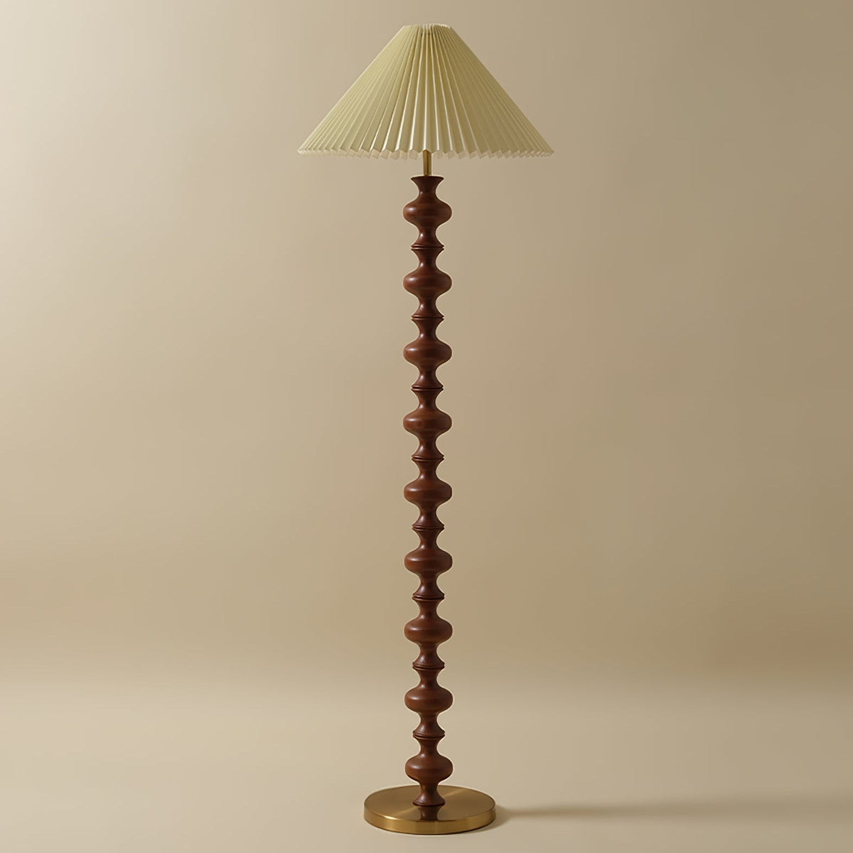 Sylirora lámpara de pie de madera y tejido