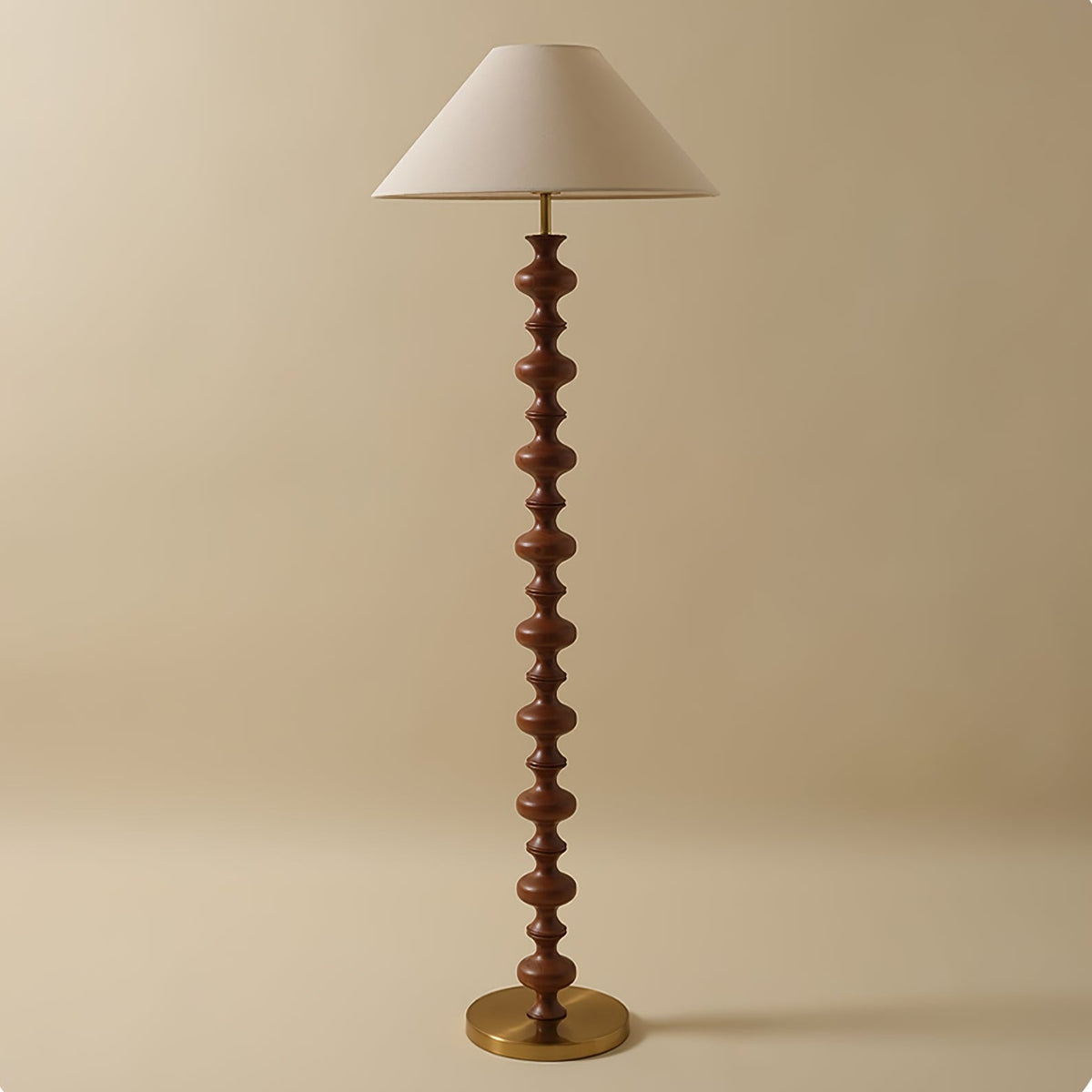 Sylirora lámpara de pie de madera y tejido