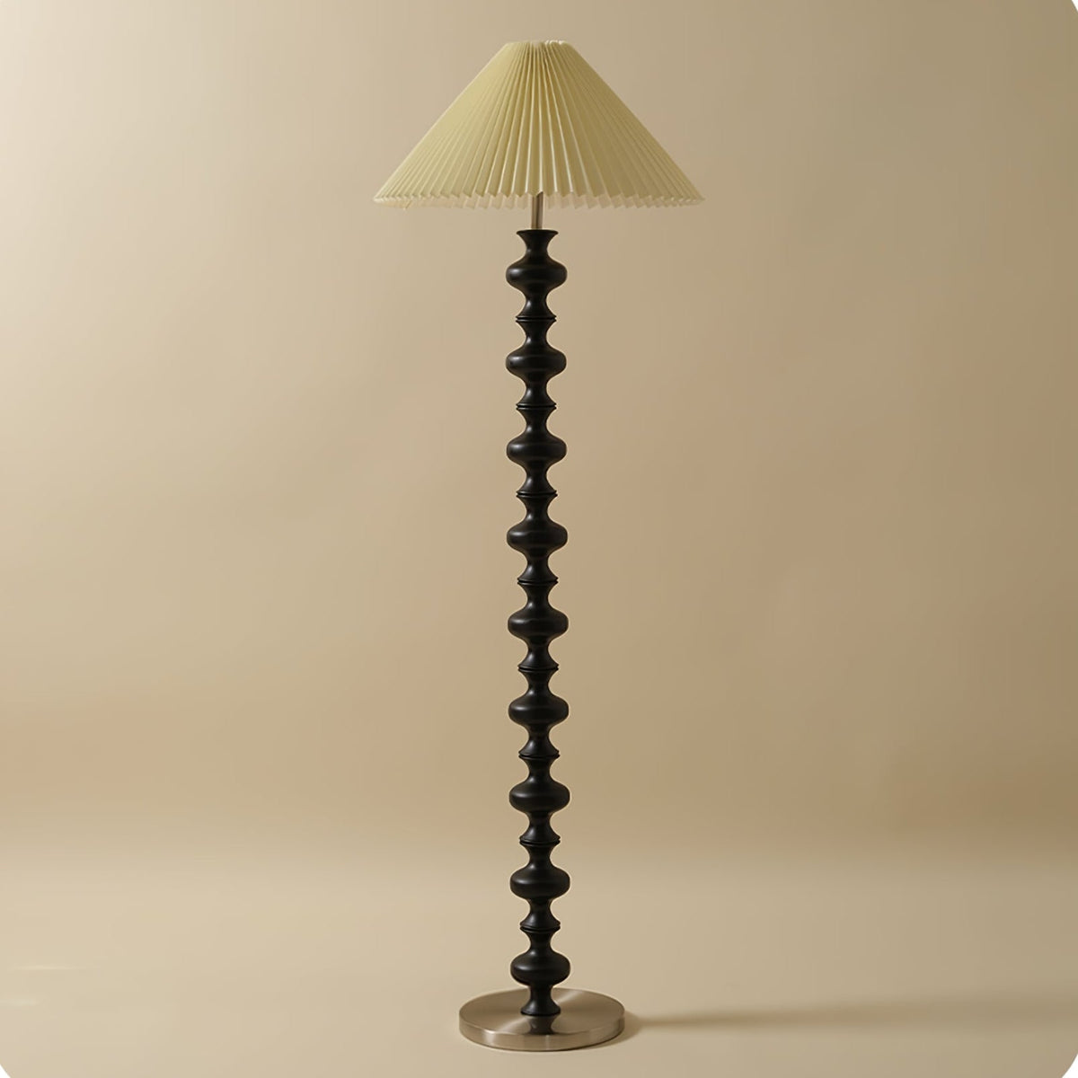 Sylirora lámpara de pie de madera y tejido