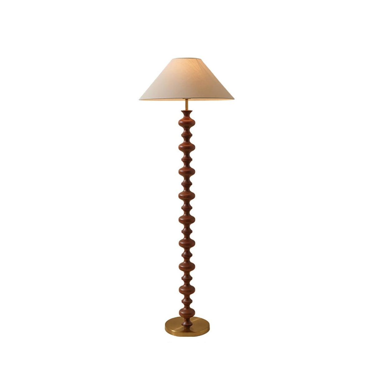 Sylirora lámpara de pie de madera y tejido