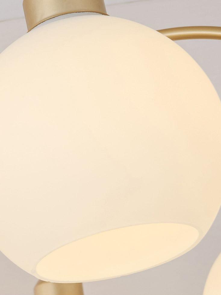 Zusk lámpara de araña esculpida en vidrio dorado moderna 8-Light