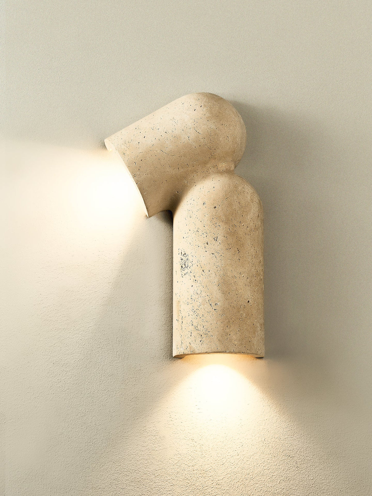 Alma aplique de pared de travertino amarillo