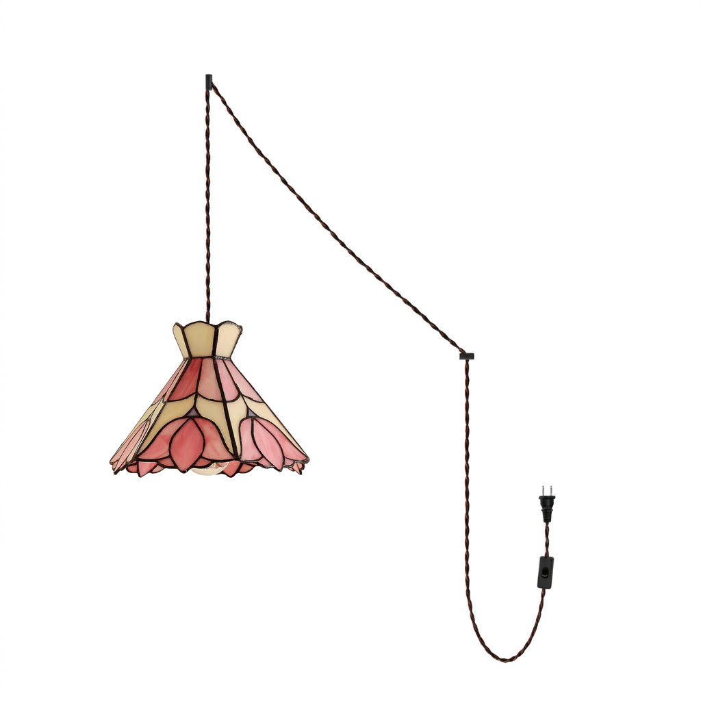 Cireielle enchufe In lámpara colgante Tiffany enchufable