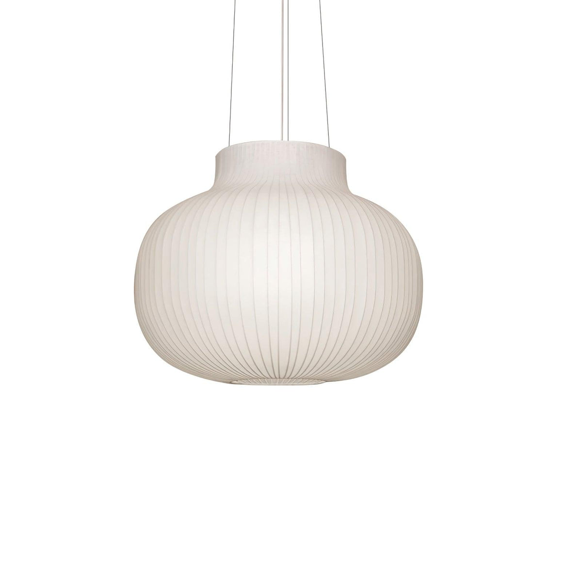 Teriivora lámpara colgante de seda con textura ribeteada