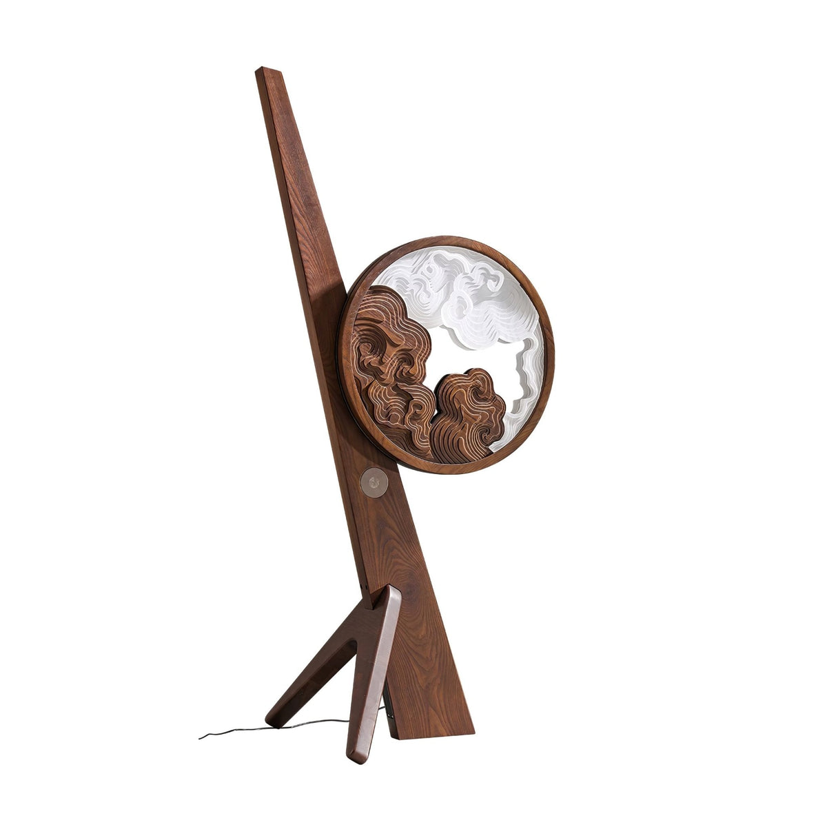 Cunoreth lámpara de mesa rústica de madera