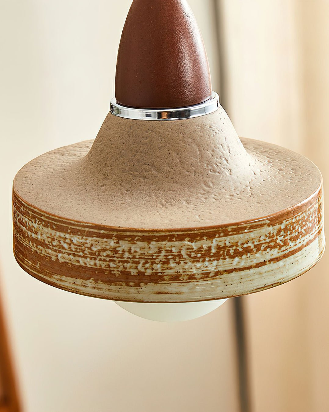 Sierra lámpara colgante Premium de cerámica y madera estilo nórdico