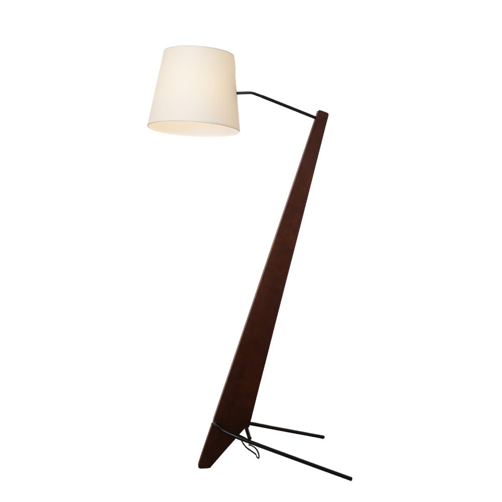 Vyran lámpara de pie de madera y tejido