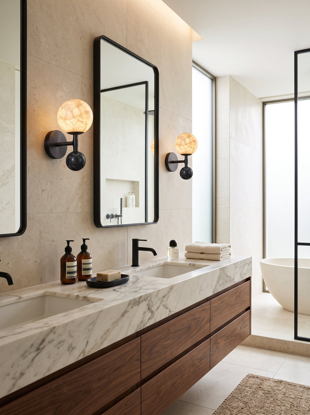 Tarrowcombe Aplique de pared de alabastro