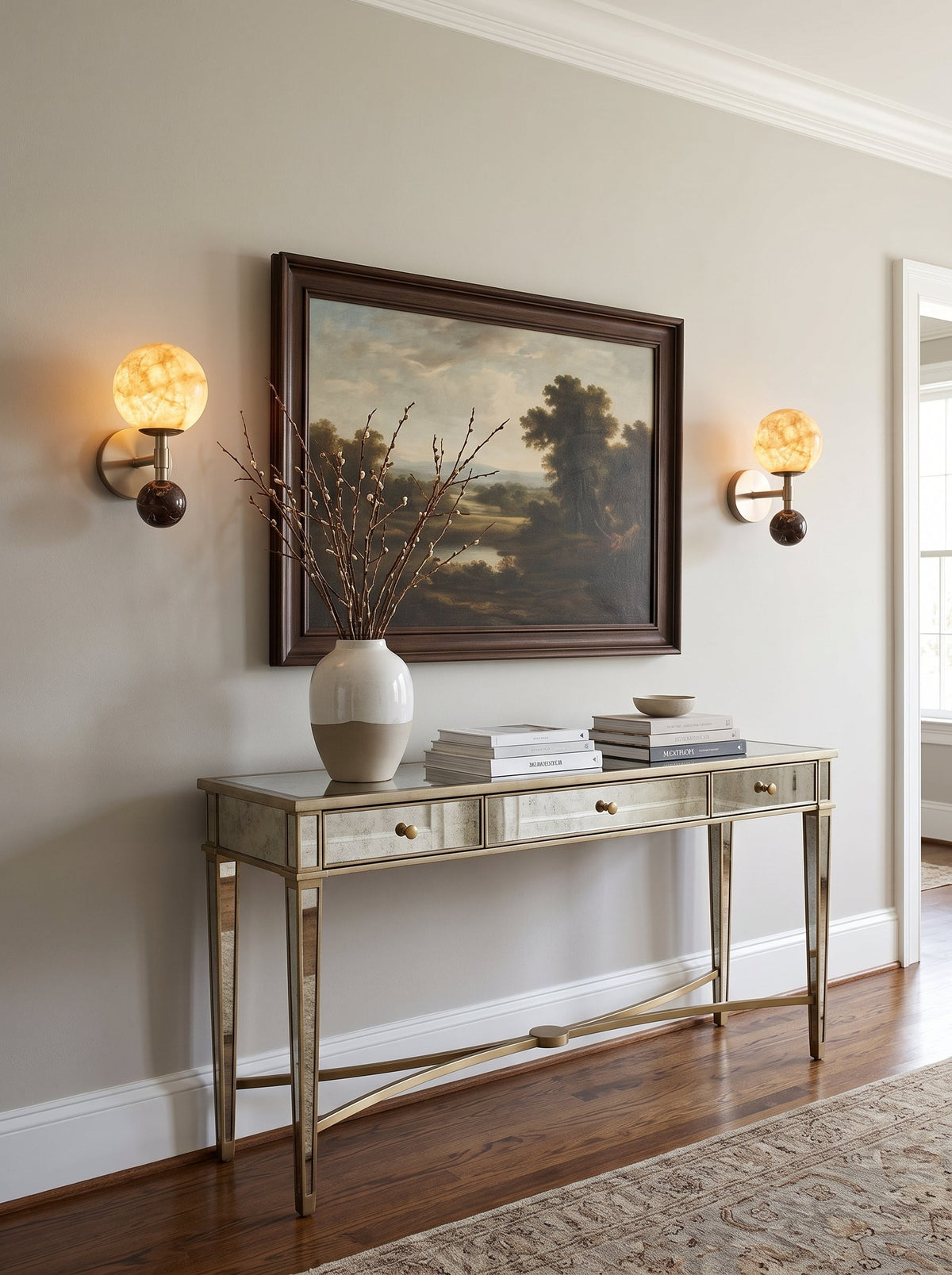Tarrowcombe Aplique de pared de alabastro