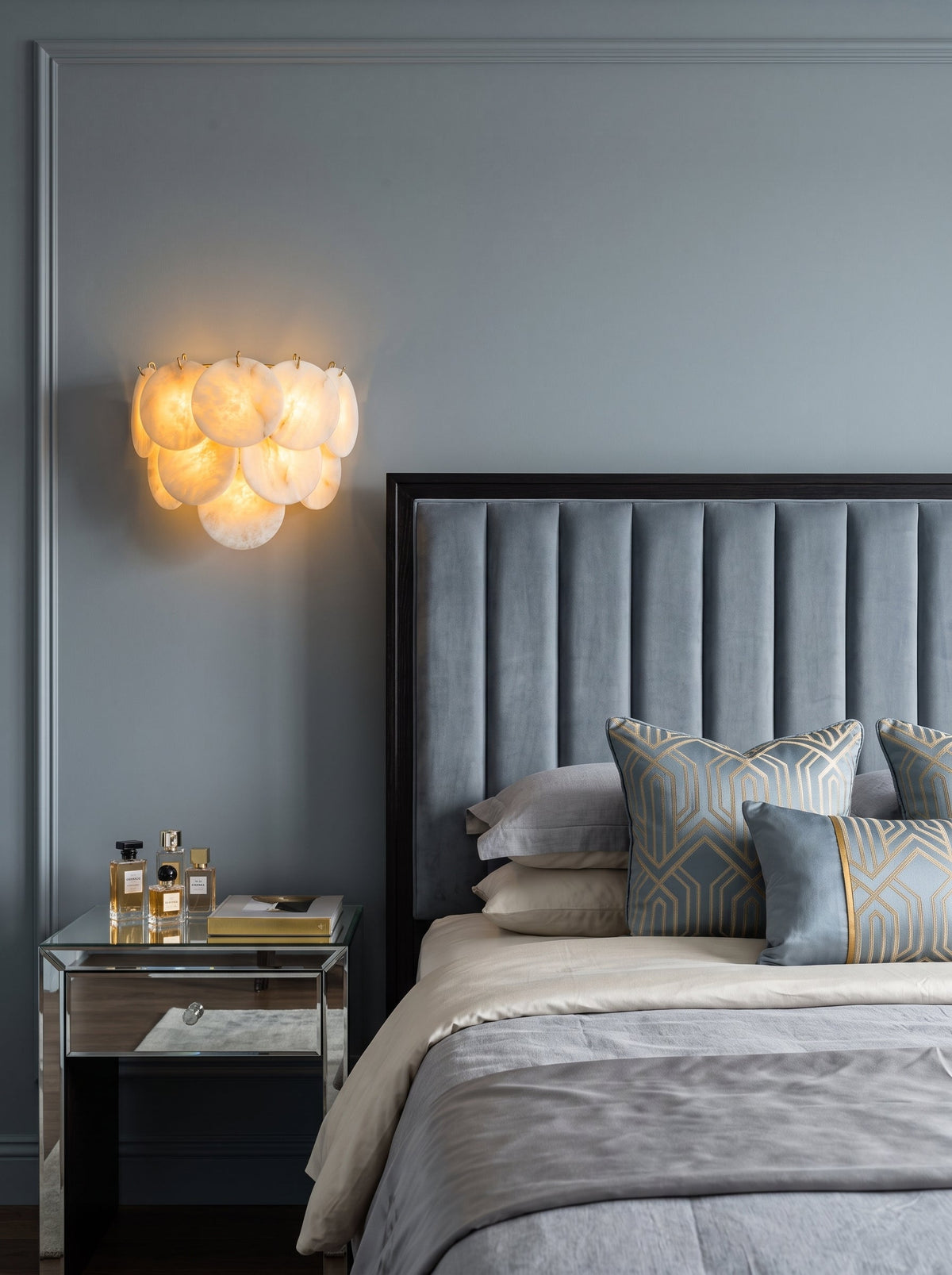 Pemberhurst Aplique de pared con discos de alabastro