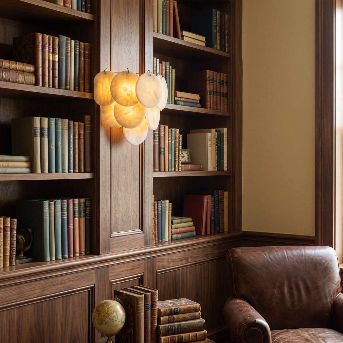 Pemberhurst Aplique de pared con discos de alabastro
