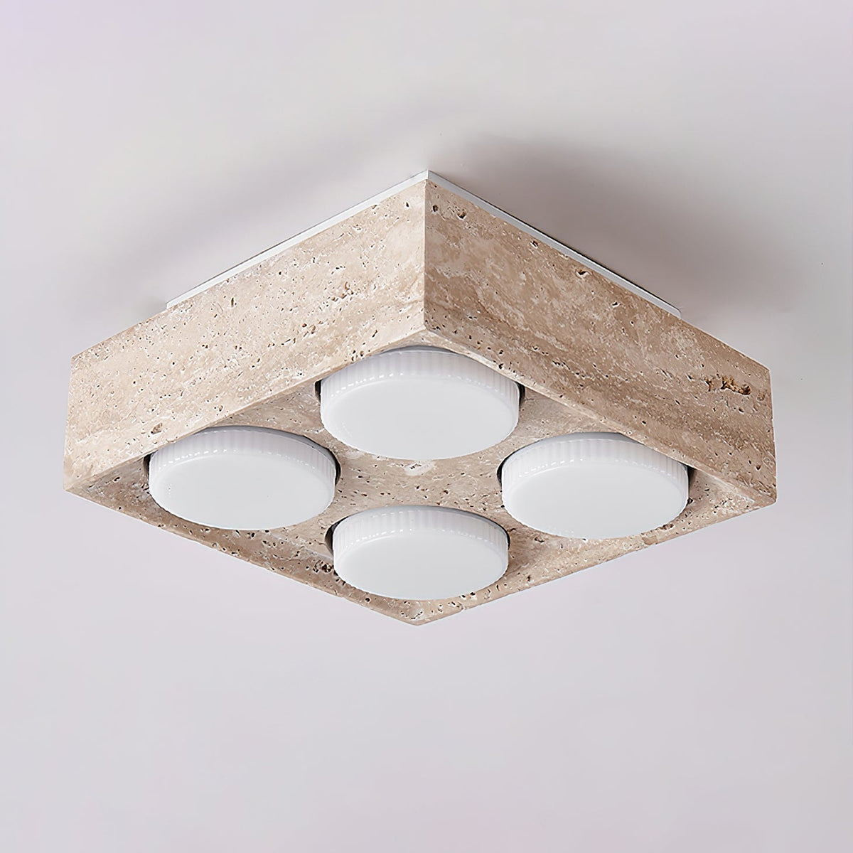 Virinira Quad-Spot de travertino lámpara de techo