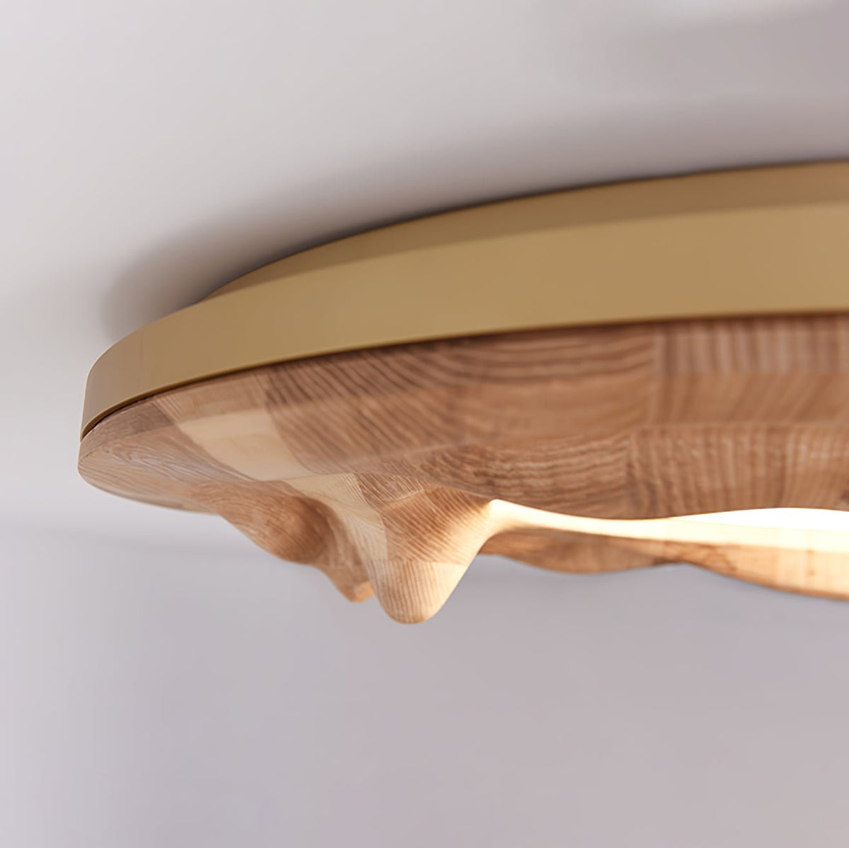 Rinarena lámpara de techo madera ondulaciones orgánicas tranquilidad