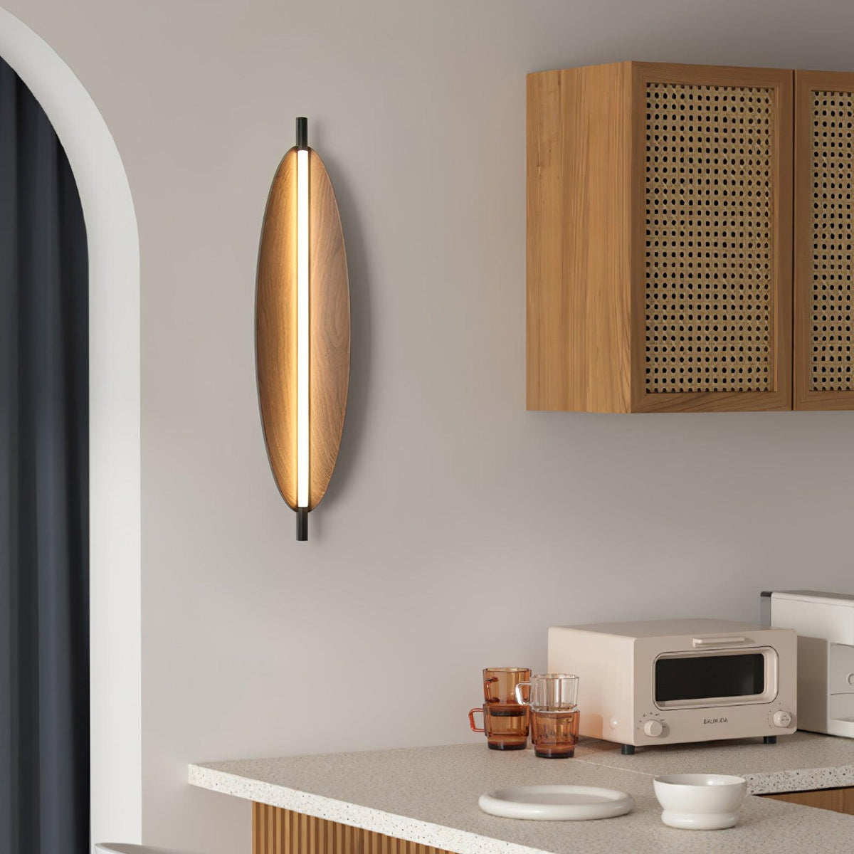 Orsoriel aplique de pared moderno y minimalista con acabado de tablero