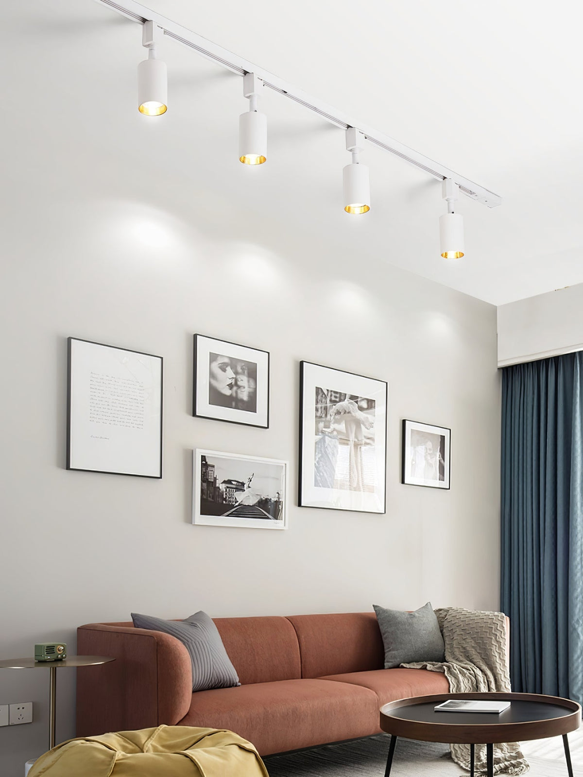 Galvyn lámpara de techo Sleek Cylinder Track con diseño minimalista