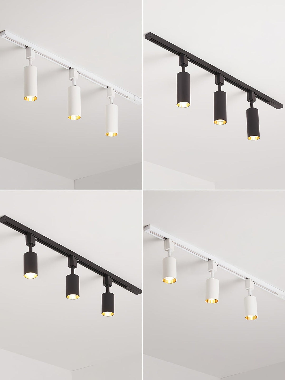 Galvyn lámpara de techo Sleek Cylinder Track con diseño minimalista